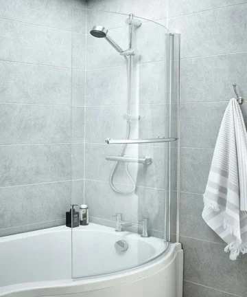 1400 Curved Shower Bath Screen