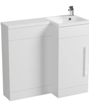 900 L Shape RH White Resin Basin