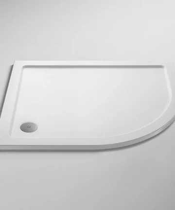 Pearlstone RH Offset Quadrant Shower Tray 900 x 800 x 40 Right Hand