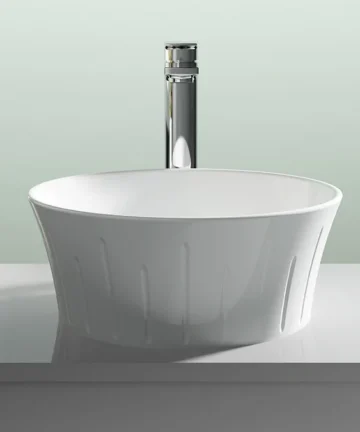 Round 360mm Sit-On Countertop Vessel Basin