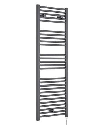 H1375mm x W480mm Anthracite Electric Only Ladder Rail
