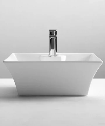 Rectangular 495 x 410mm Ceramic Flared Counter Top Basin