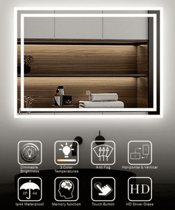 LED Mirror (Frameless) (600mm x 800mm) (Without Shaver Socket)