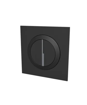 Matt Black Dual Flush Push Button Plate