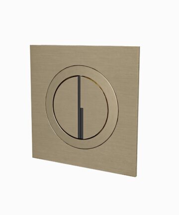 Brushed Brass Dual Flush Push Button Plate
