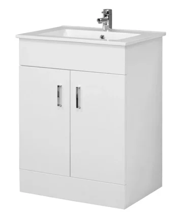 Cardinal Minimalist Gloss White Vanity Unit W600 x D400mm